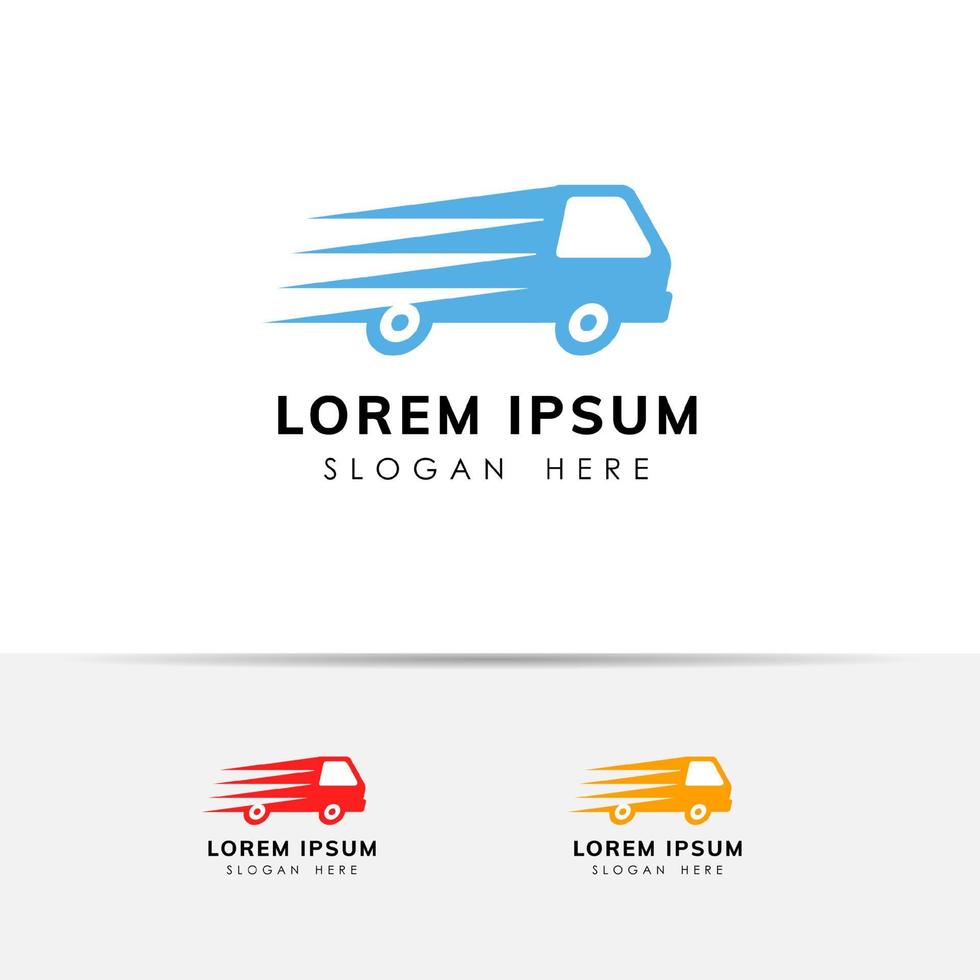 cargo delivery services logo design. fast truck vector icon design element