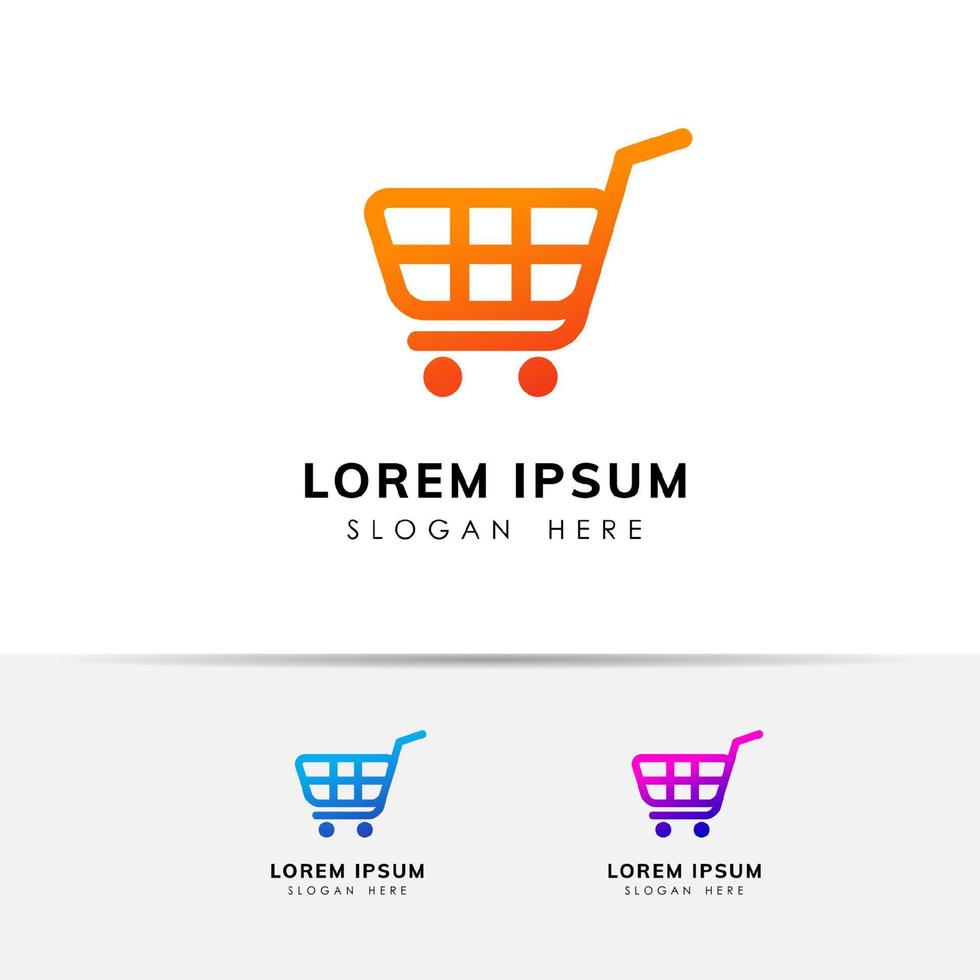 shopping cart logo design. cart icon design vector