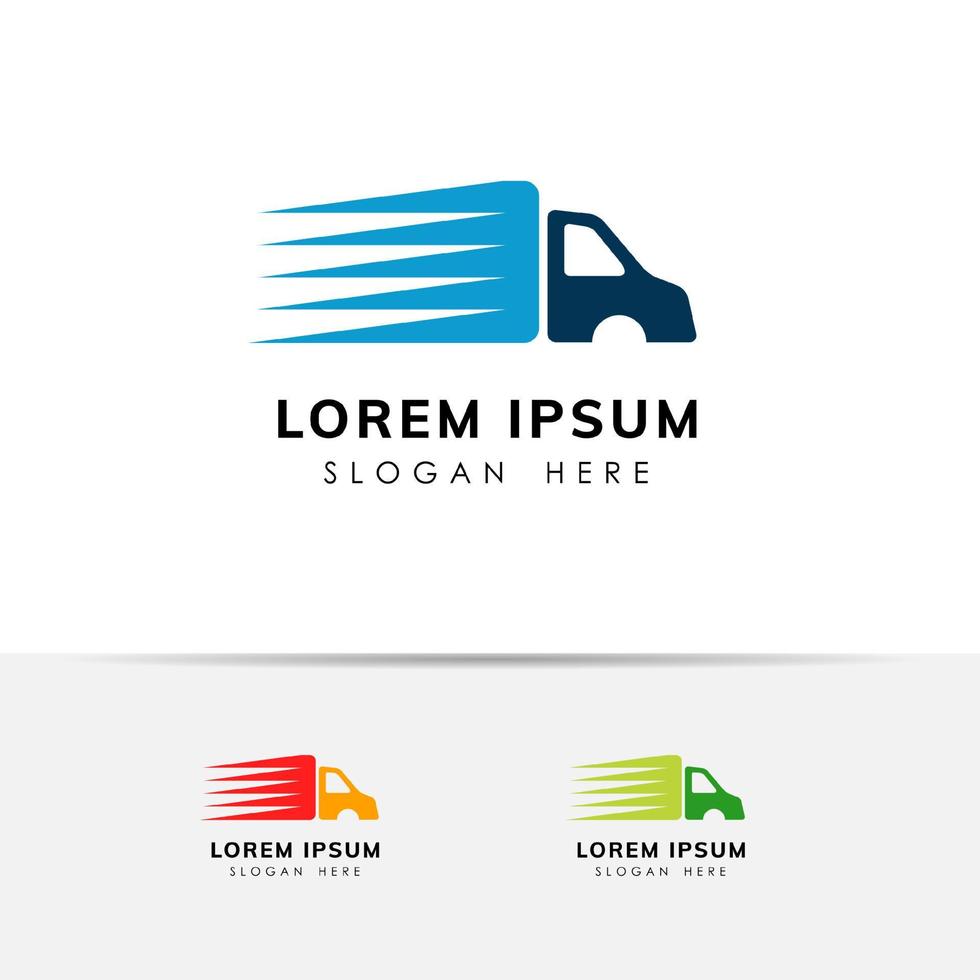 cargo delivery services logo design. fast truck vector icon design element