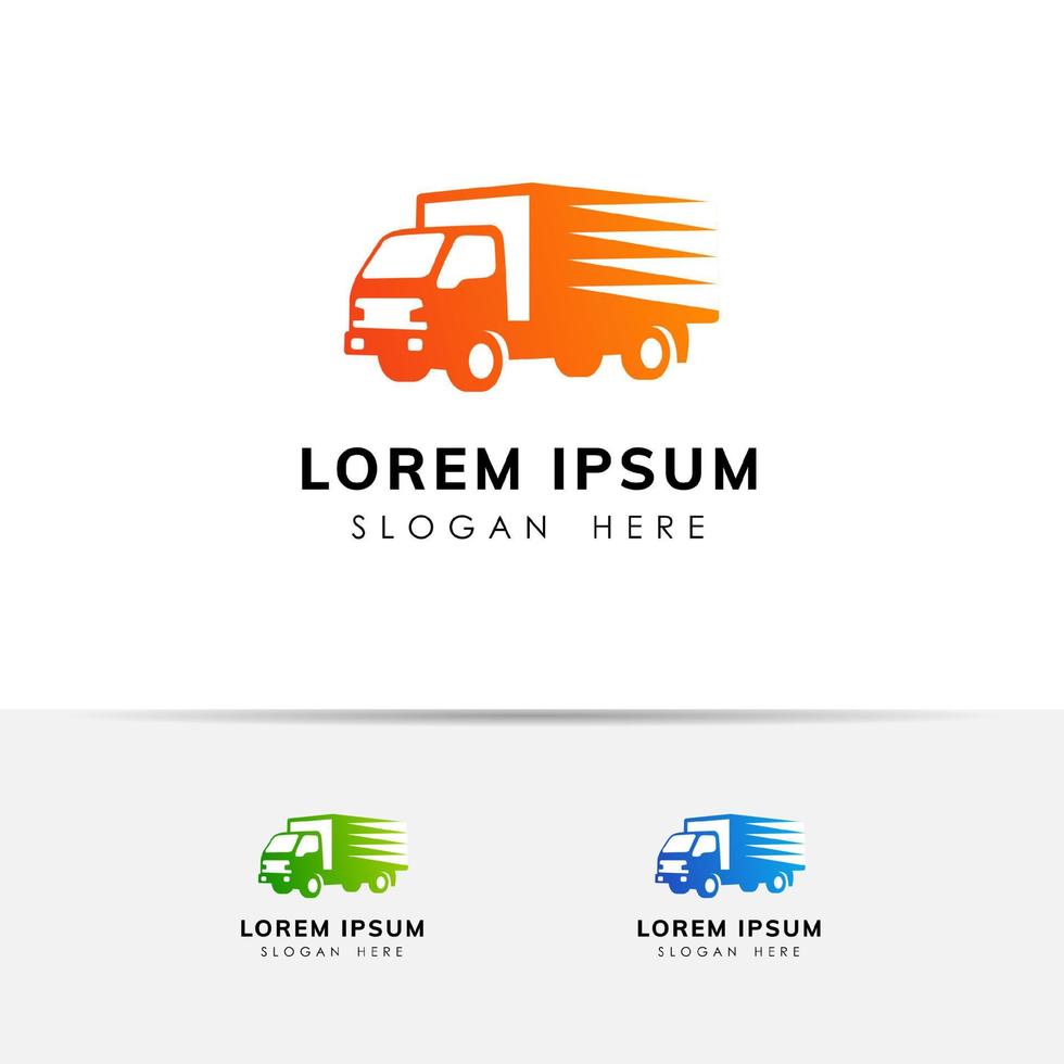 cargo delivery services logo design. fast truck vector icon design element