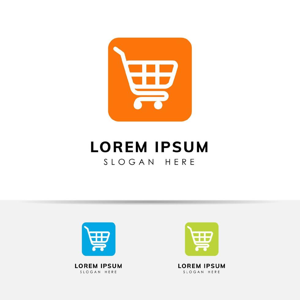 shopping cart logo icon design. trolley icon design vector