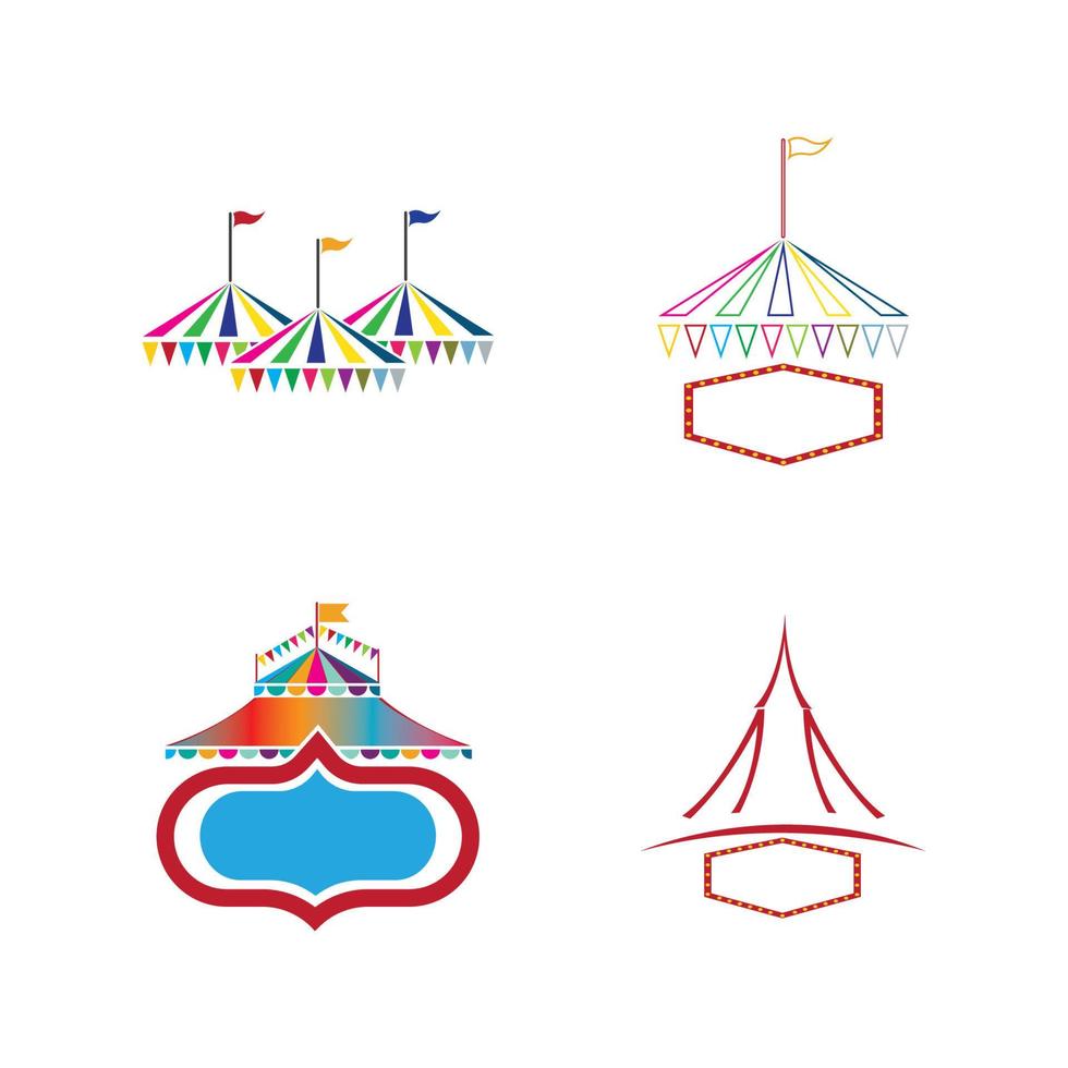 diseño de ilustración de vector de circo