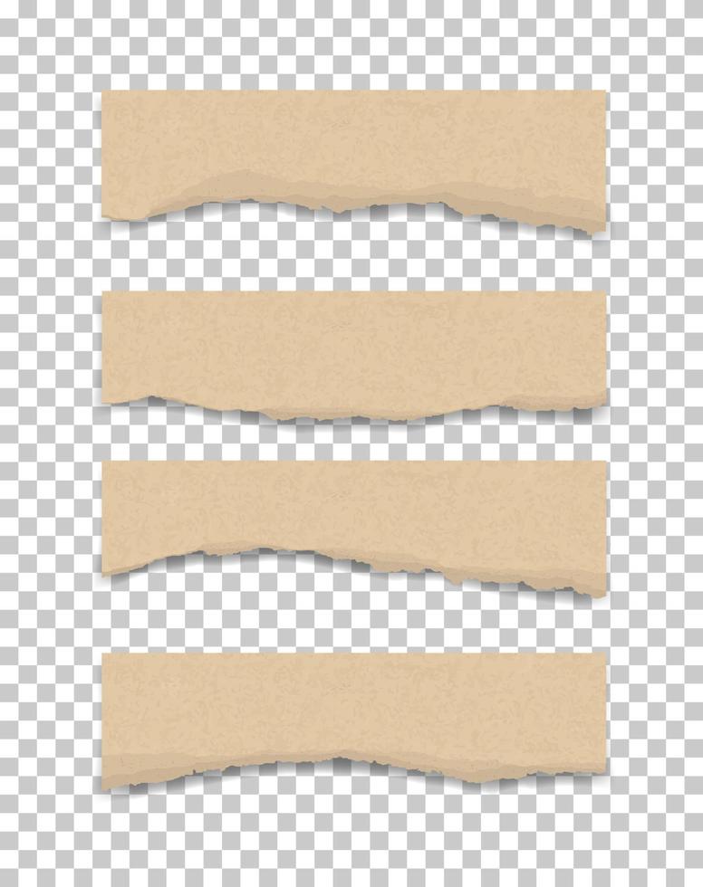 Ripped paper texture. Torn paper edges background. Brown paper for banner tag background. Vector. vector