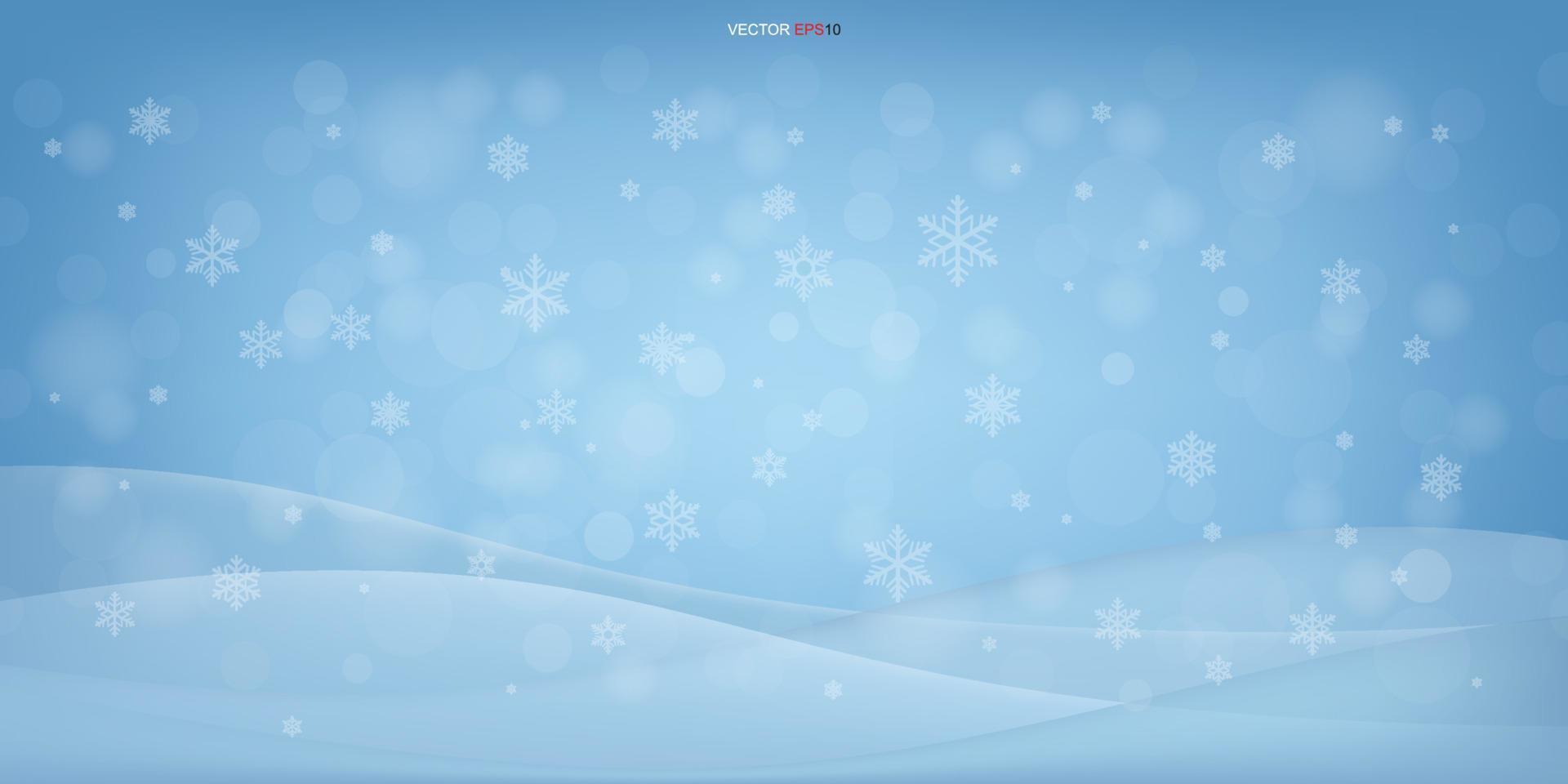 Fondo de Navidad de invierno elegante. fresco estacional con luz de fondo bokeh borrosa. vector. vector