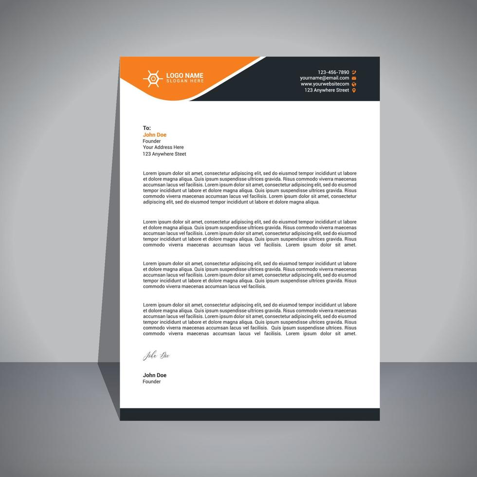 Letterhead design For Business And Company vector