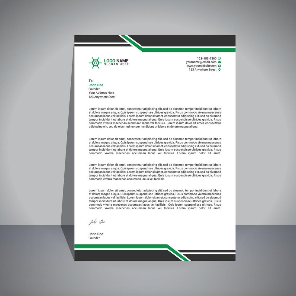 Letterhead Template Design vector