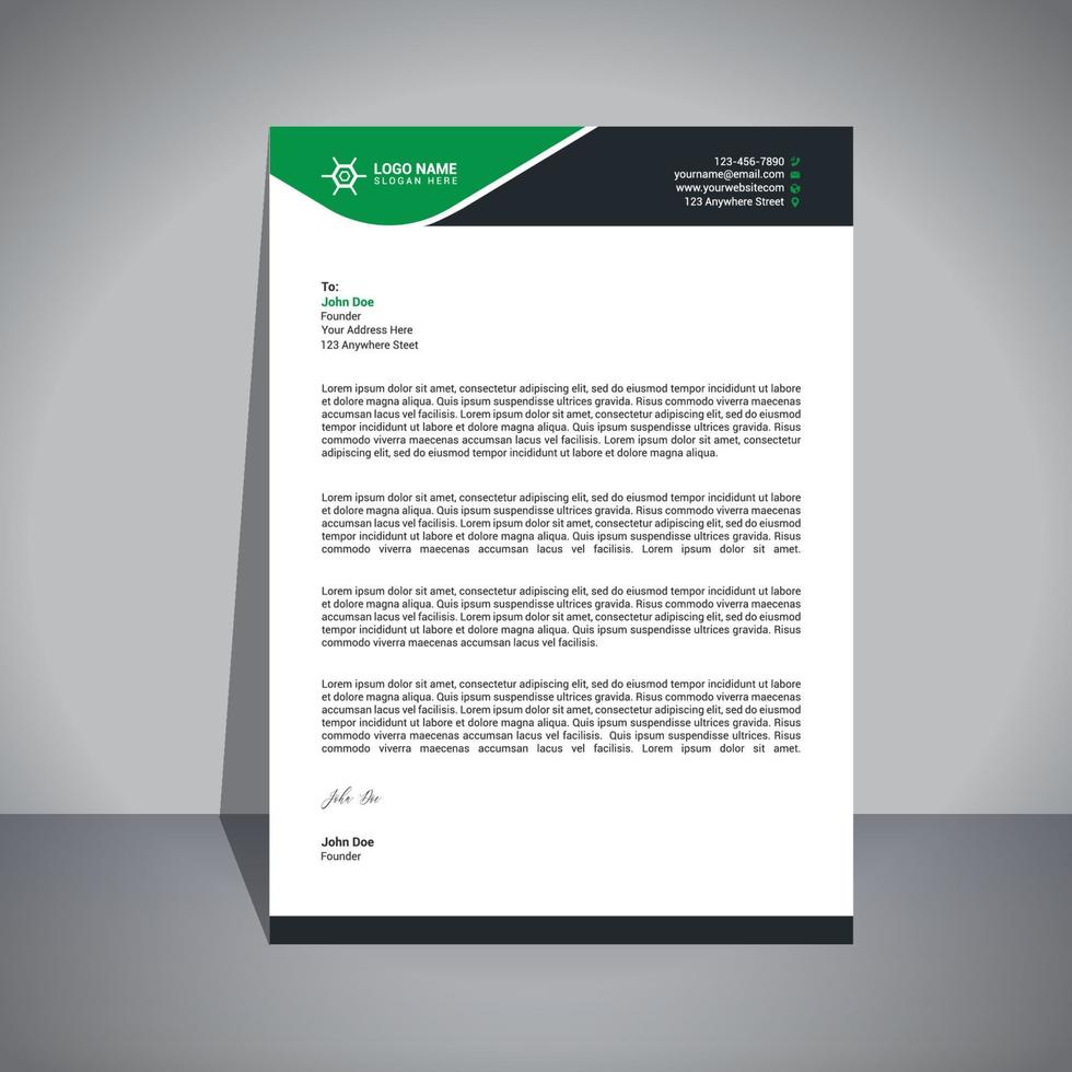 Corporate Letterhead design For Business vector