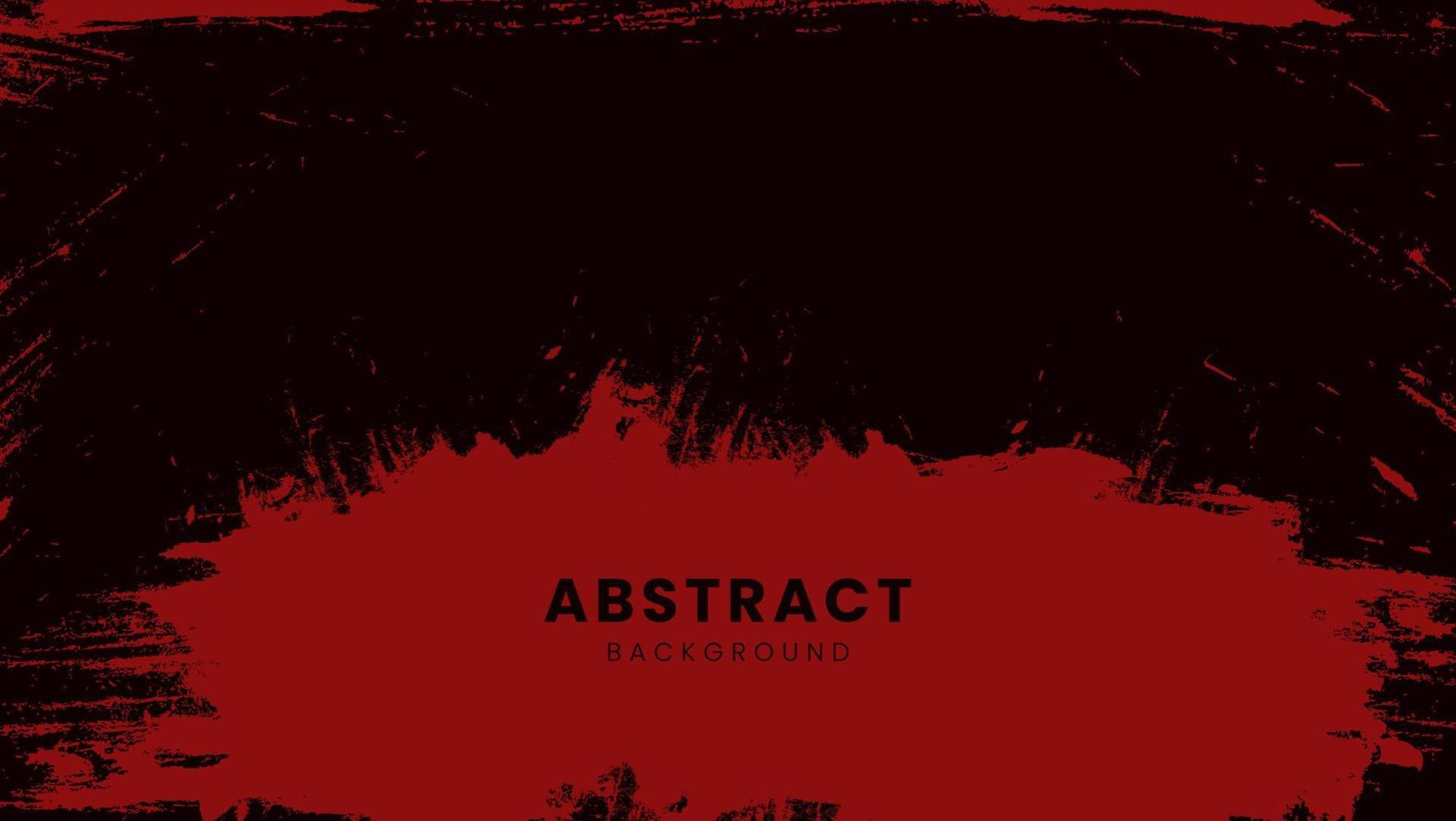 Abstract Rough Grunge Frame Red Design In Black Background vector