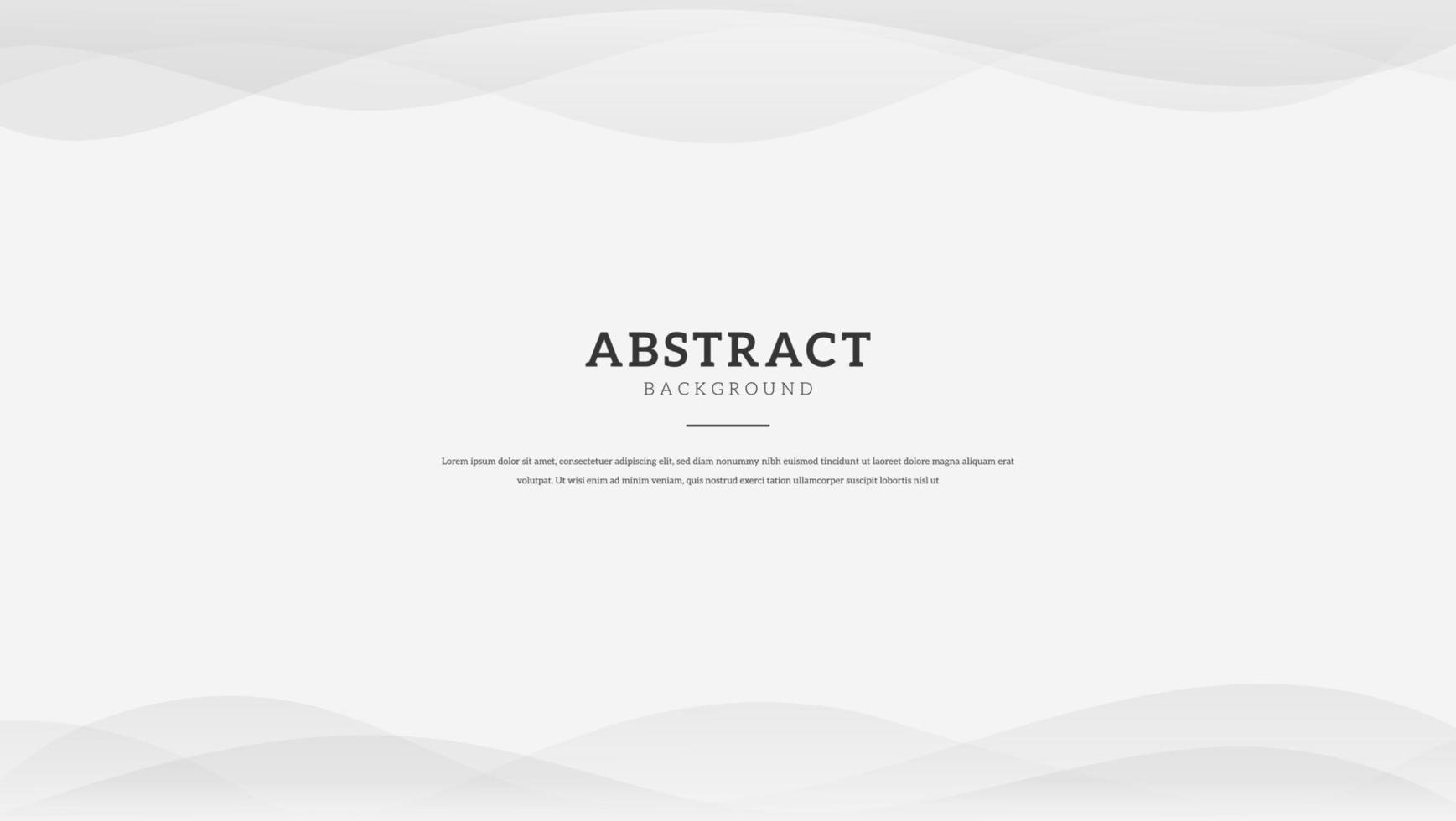 Minimal White Abstract Flowing Wavy Shape Background, Good For Banner. Frame Or Presentation vector