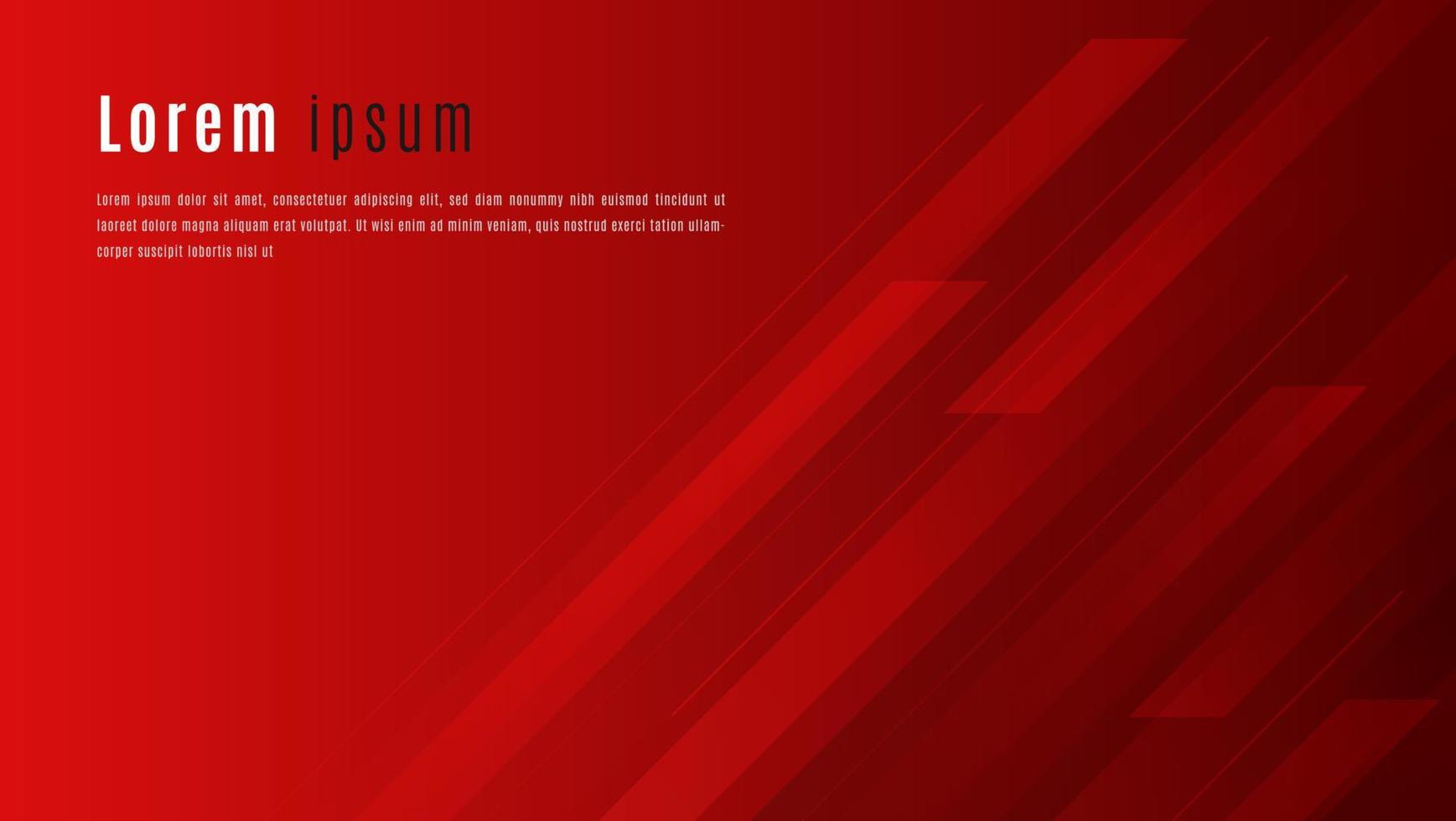 Modern Tech Or Sport Gradient Red Dynamic Stripes Background Template vector