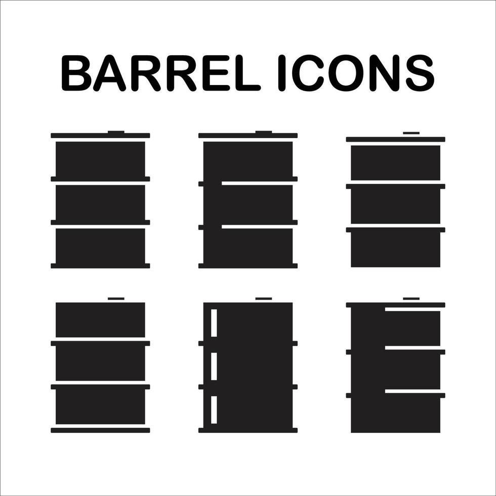 Ilustración de iconos de barril vector