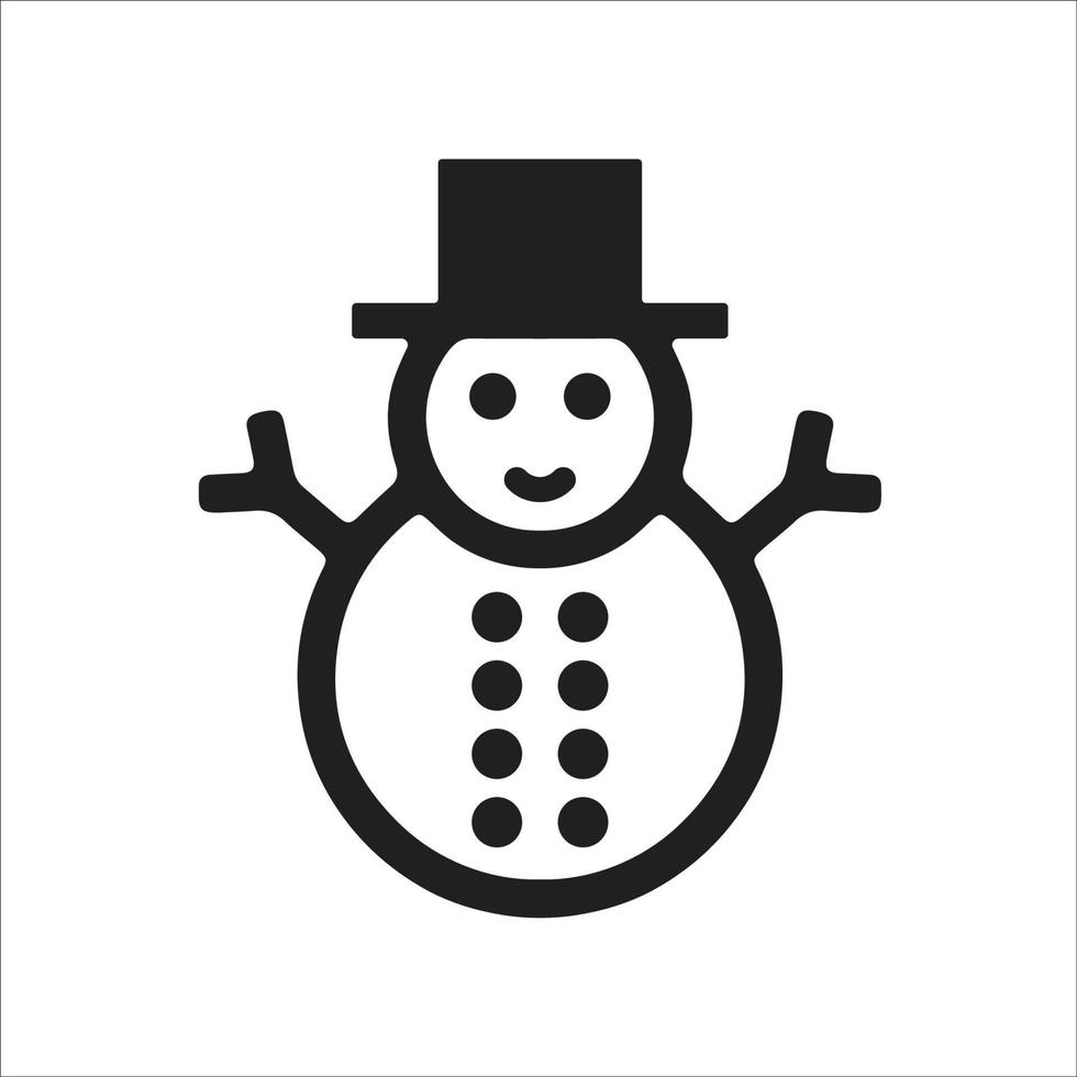 Snow man icon vector