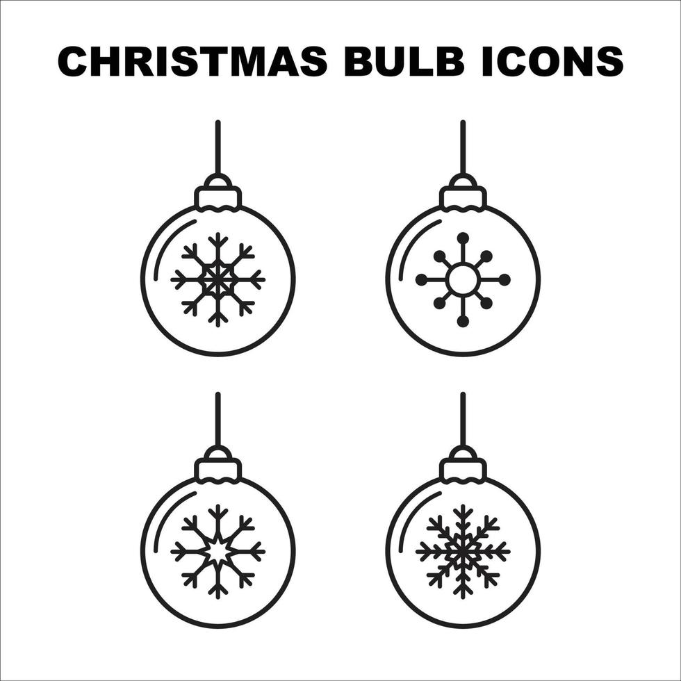 Christmas bulb icon vector