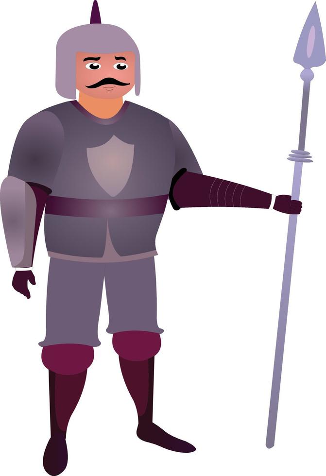 arte de vector de personaje de aparejo completo soldado de palacio real