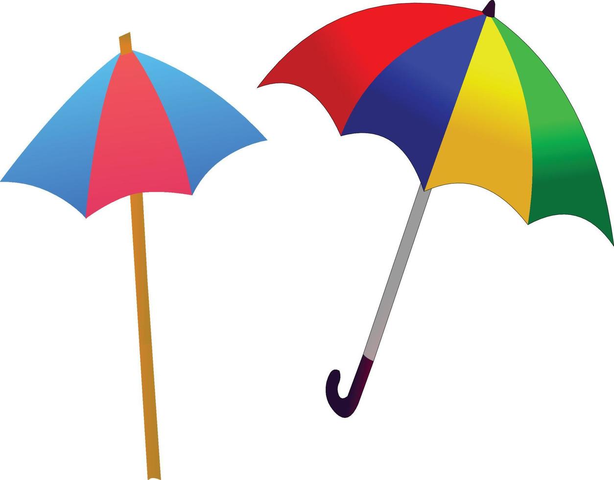 colorful beach umbrella illustration vector