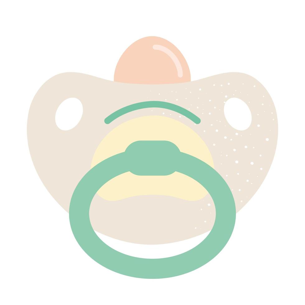 pacifier baby suck accessory icon vector