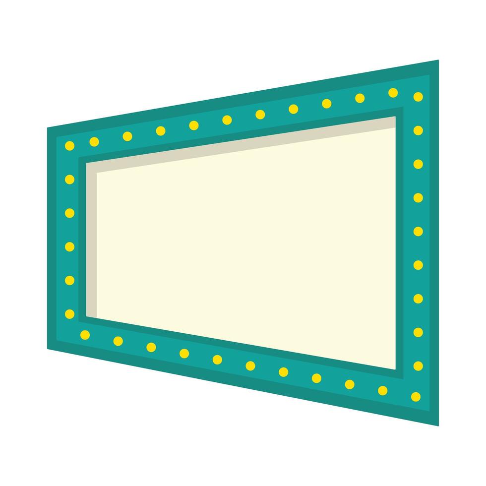 rectangle bulb sign vector