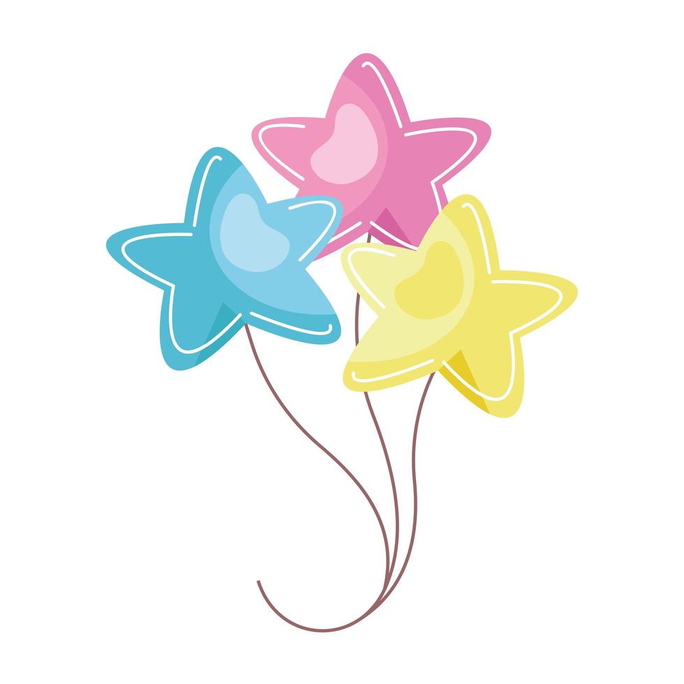 balloons helium stars vector