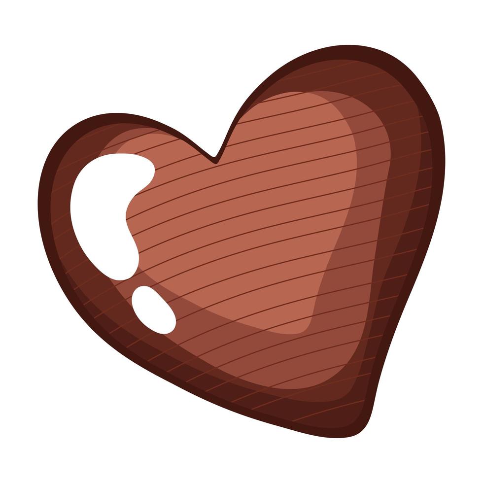 sweet heart chocolate vector