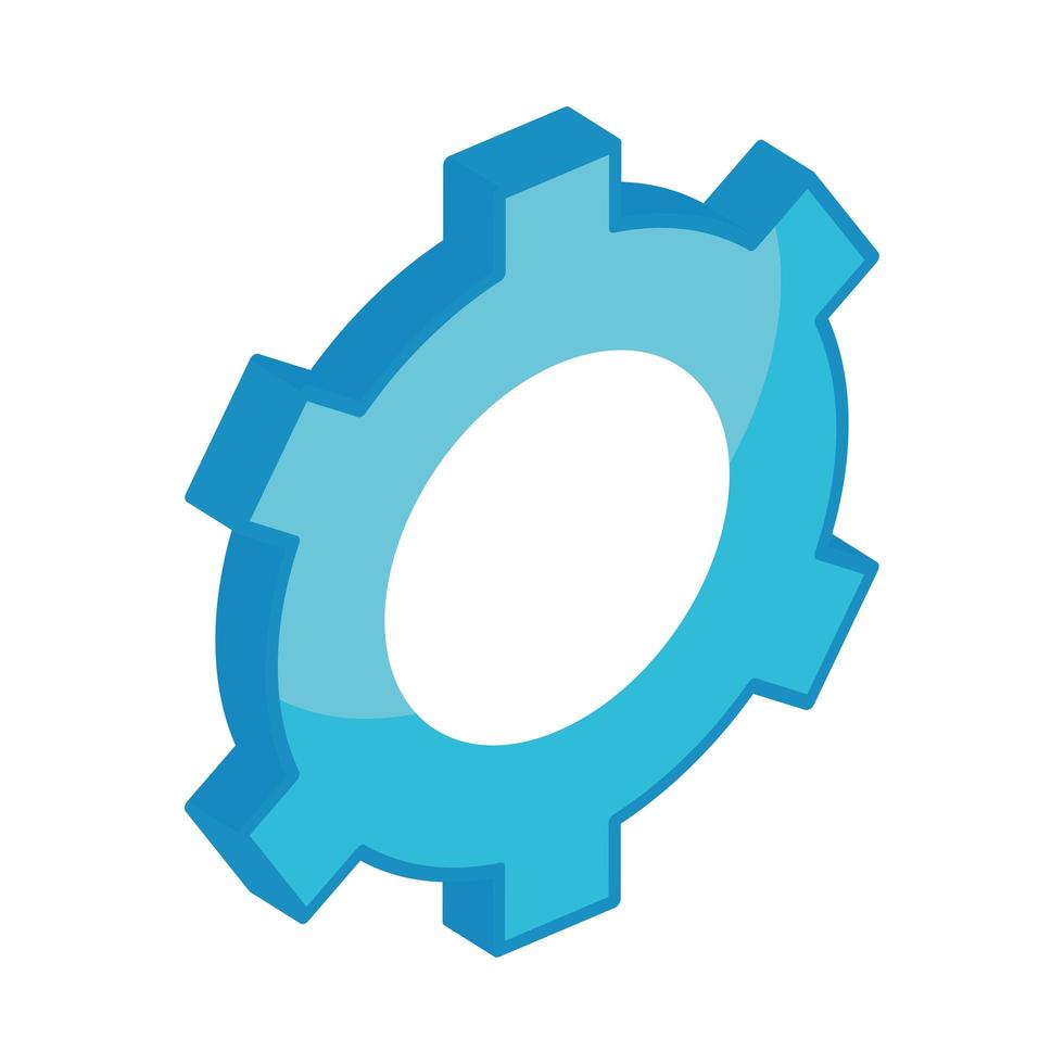 isometric gear machine vector