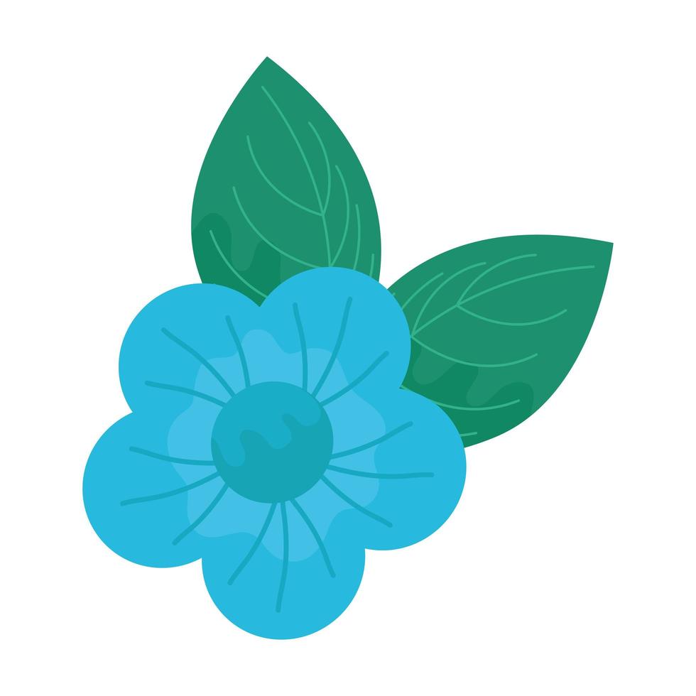 blue flower icon vector