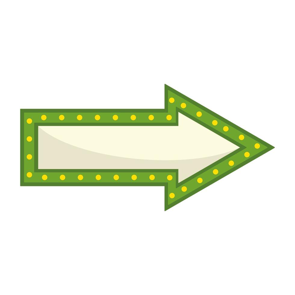 arrow right bulb vector