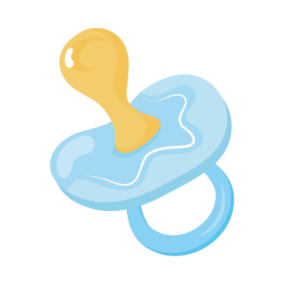 pacifier baby suck isolated icon vector