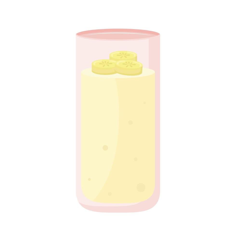 healthy bananas smoothie vector