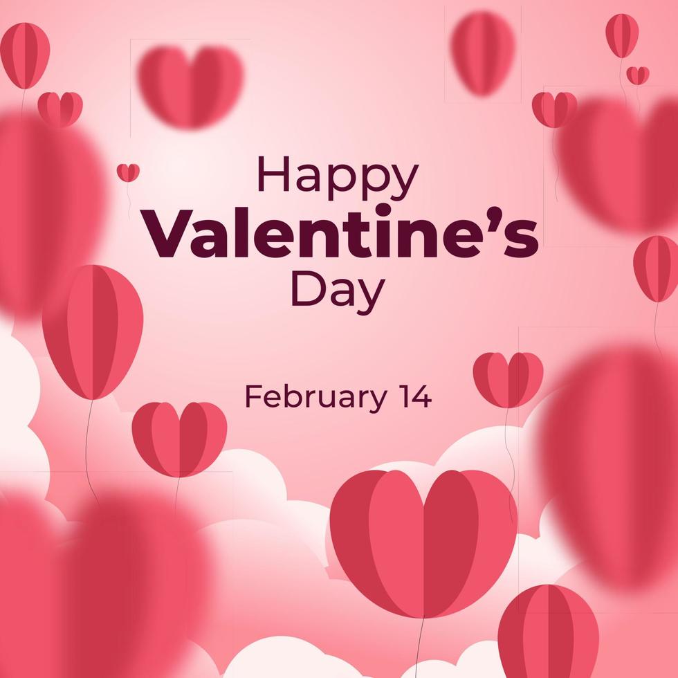 Valentine Background with Realistic Heart Shape vector