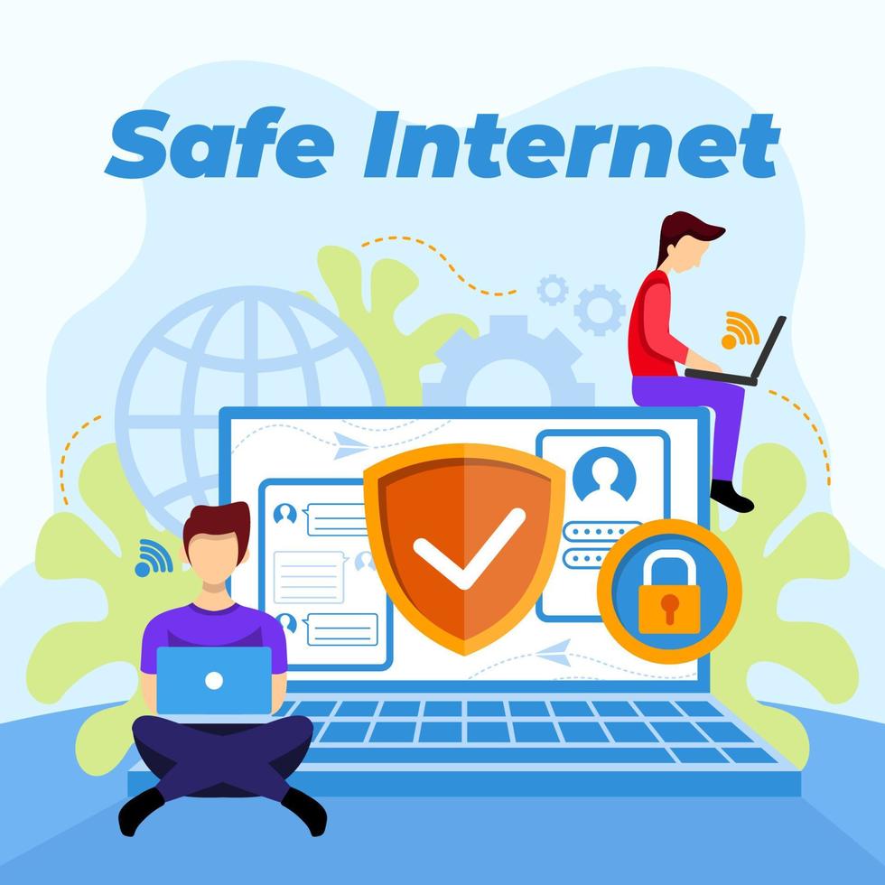 Safe Internet Concept vector