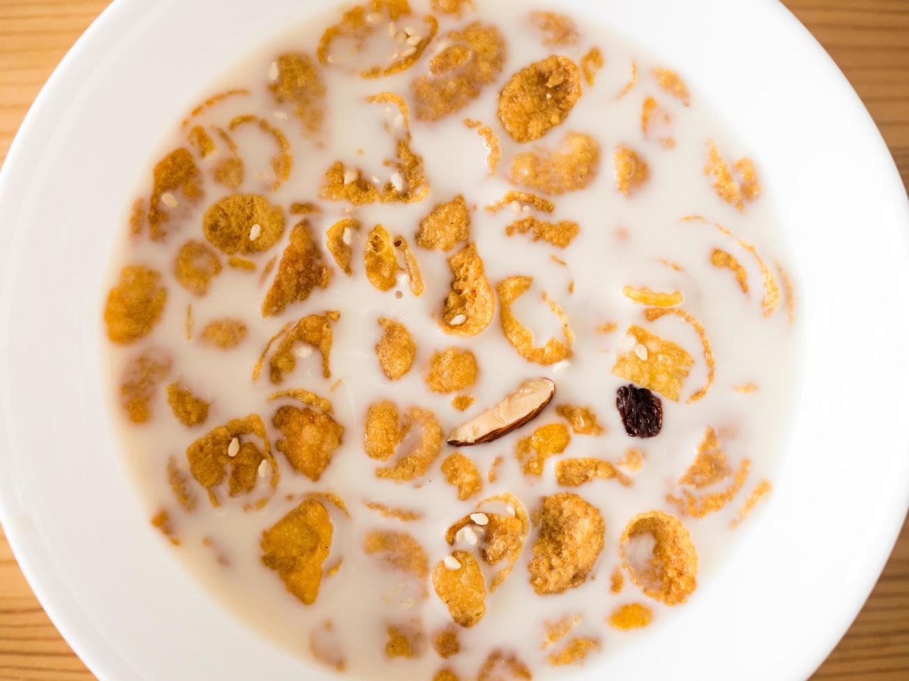 Simple breakfast cereal in the morning. photo