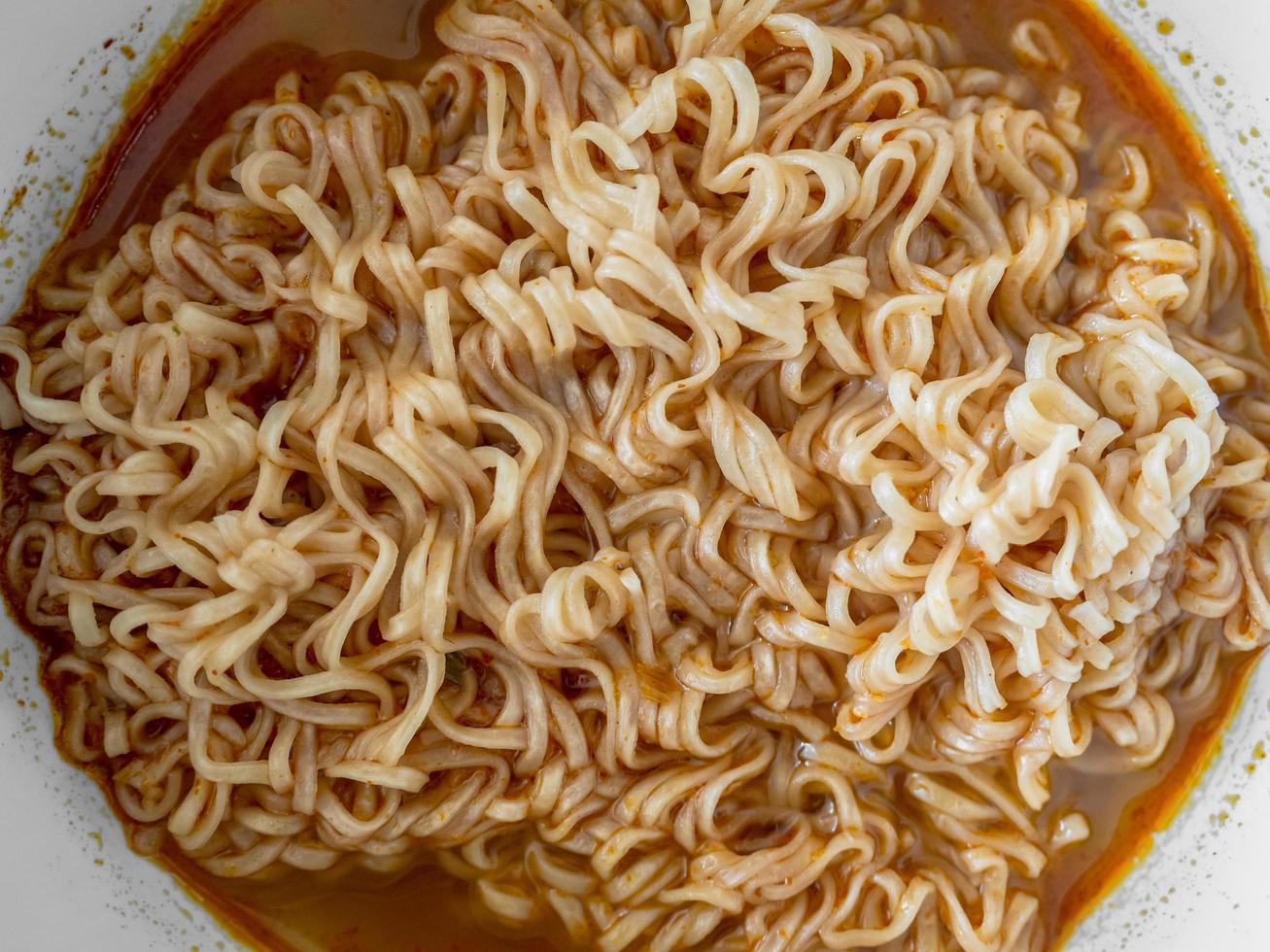 Thai spicy instant noodles. photo