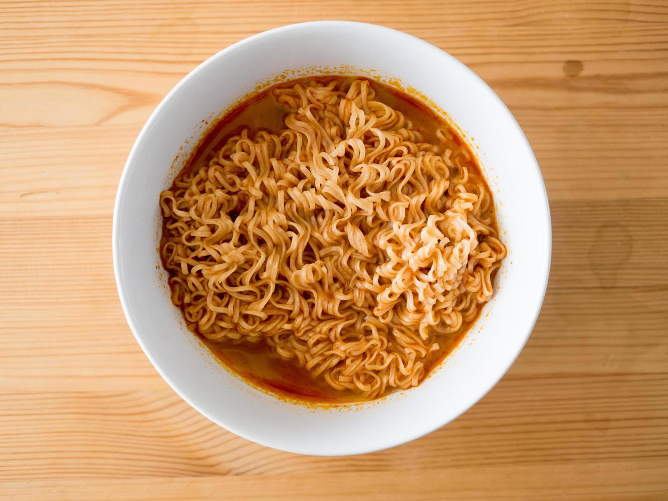 Thai spicy instant noodles. photo