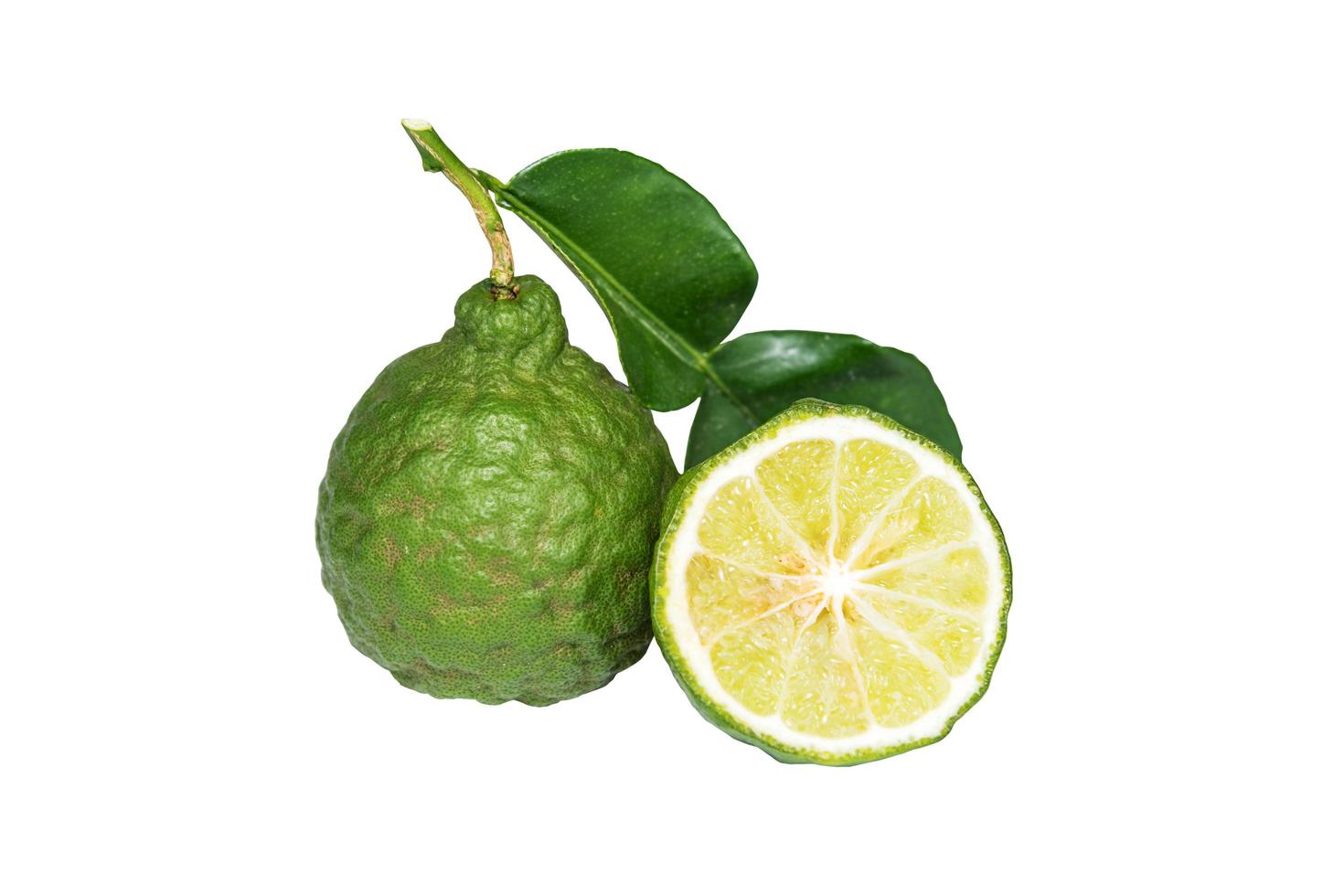 Bergamot isolated on white background photo