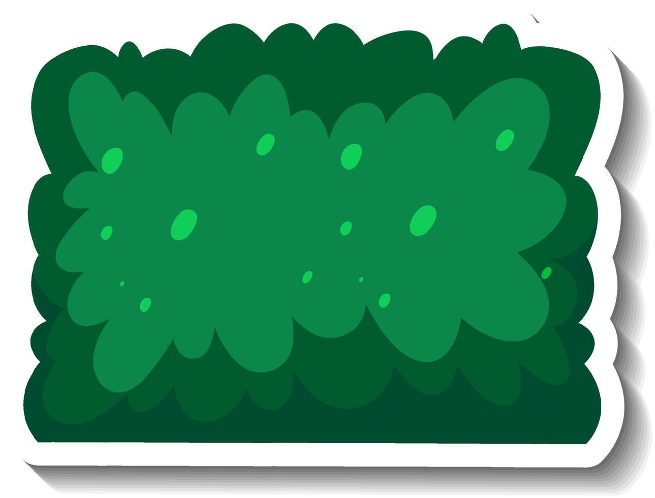 A green bush in cartoon style vector