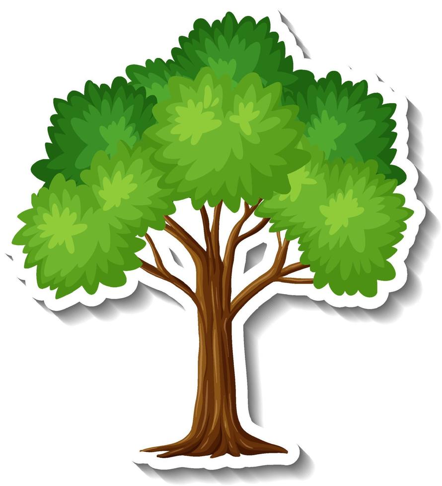 Tree sticker on white background vector