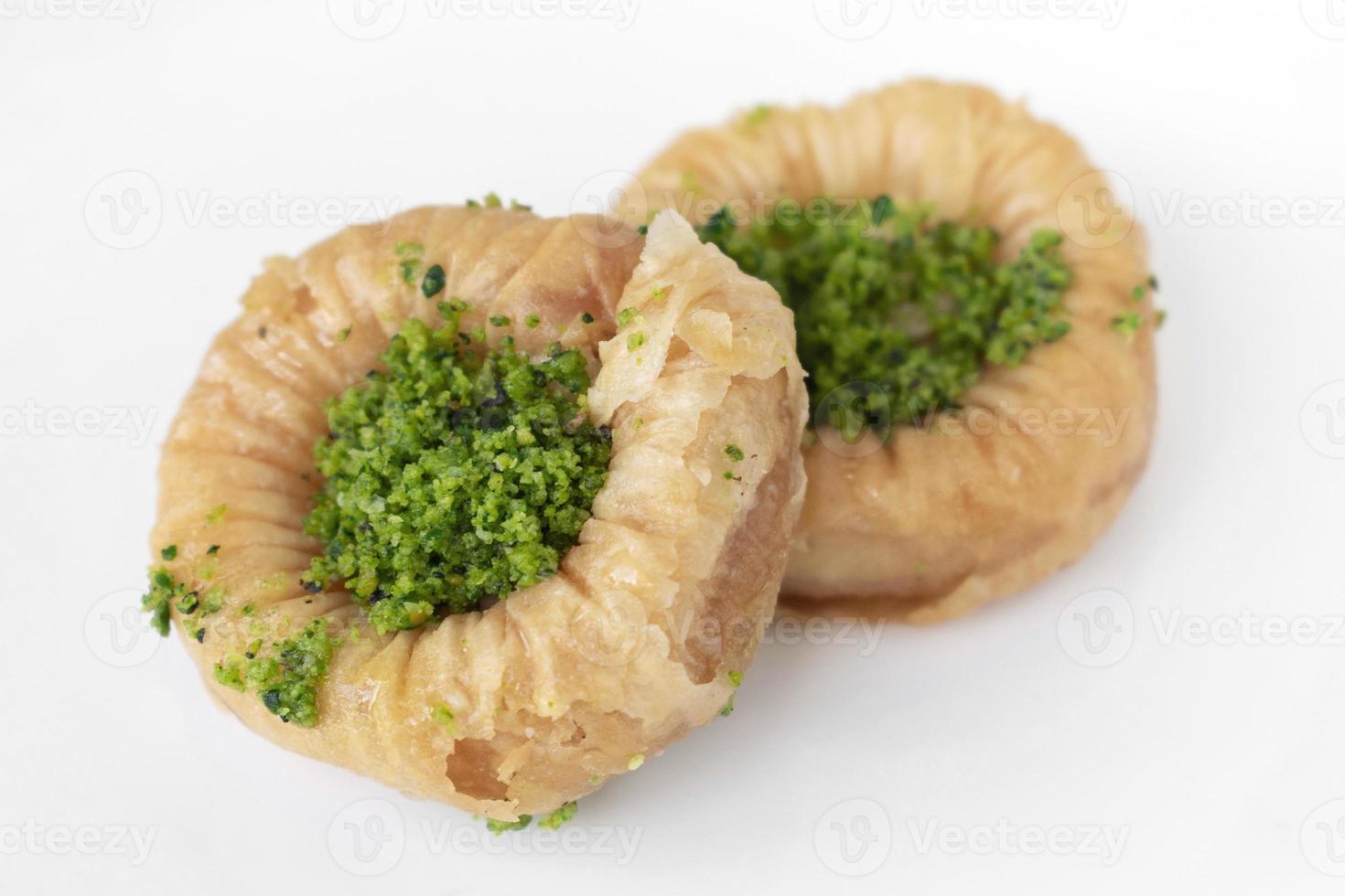 Baklava casera fresca postre dulce del medio oriente comida pasteles pasteles foto