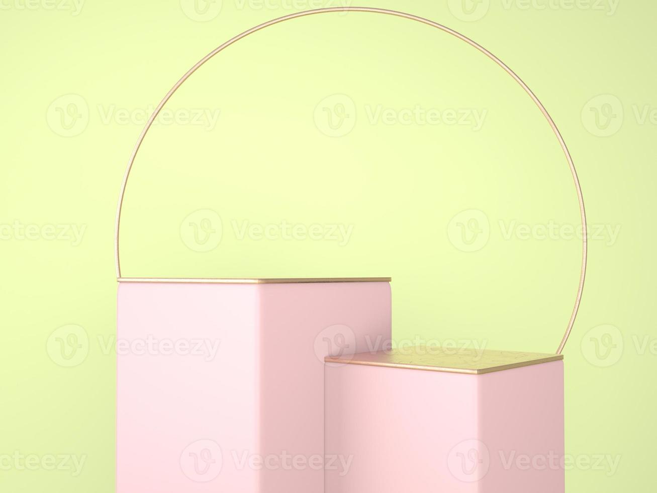 Fondo abstracto 3d, podio de forma de geometría de escena simulada para exhibición de productos, ilustración 3d. foto