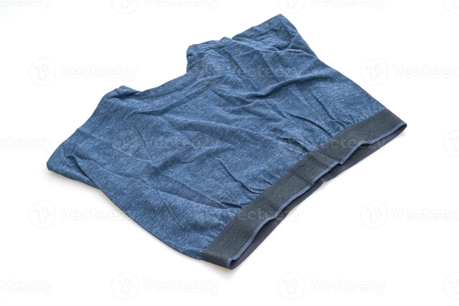 blue men underwear on white background photo