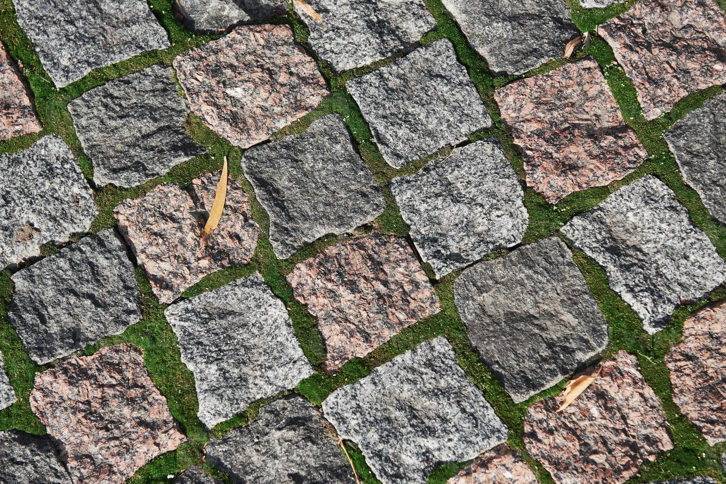 Top view of the cobblestone. Abstract background. Nature is going through the rocks photo