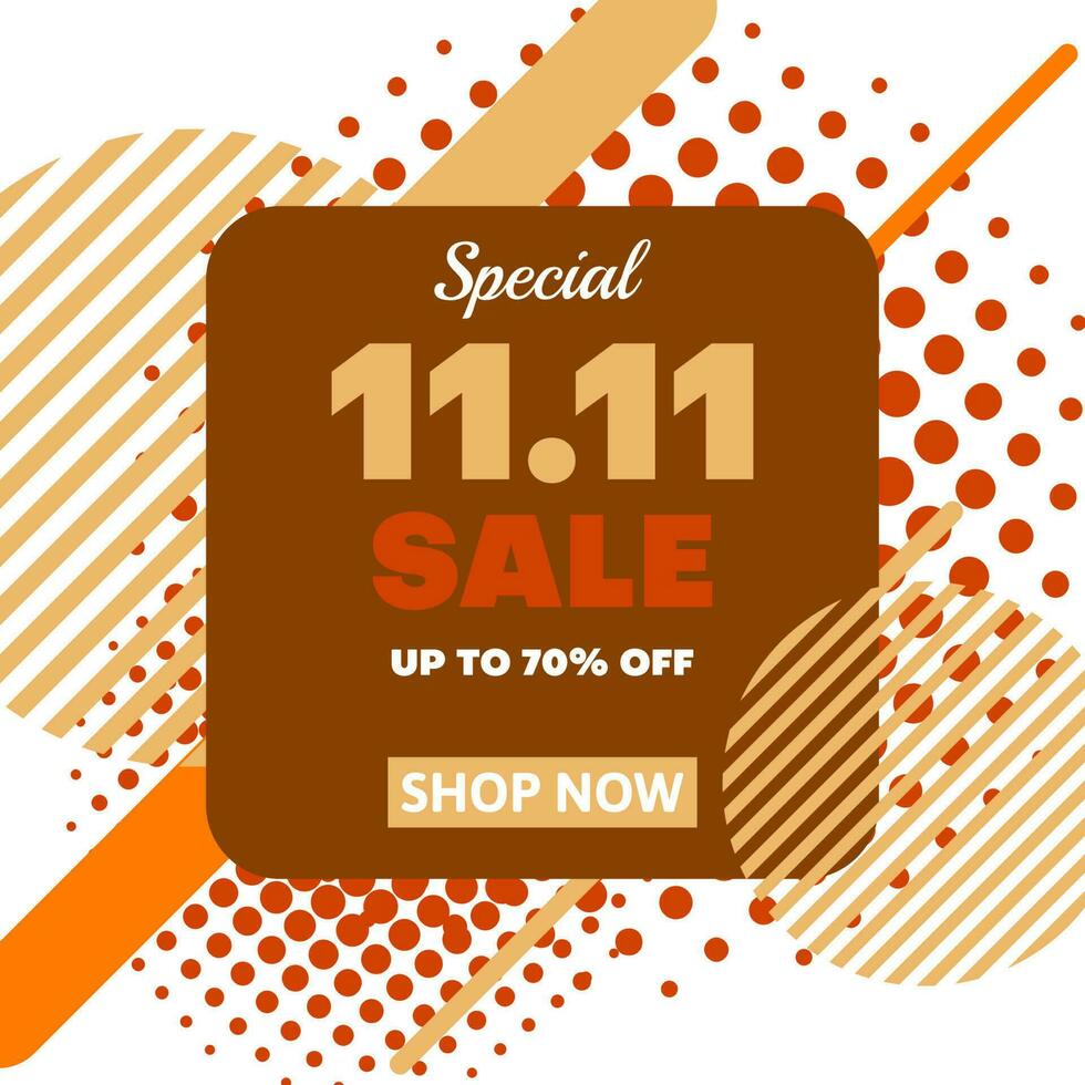 simple Special 11.11 sale banner background vector