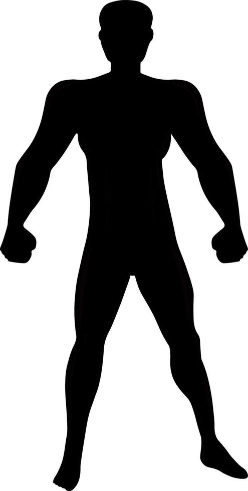 Black silhouette of man vector illustration