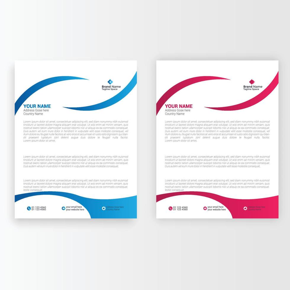 Corporate Letterhead Bundle  Template Design. vector