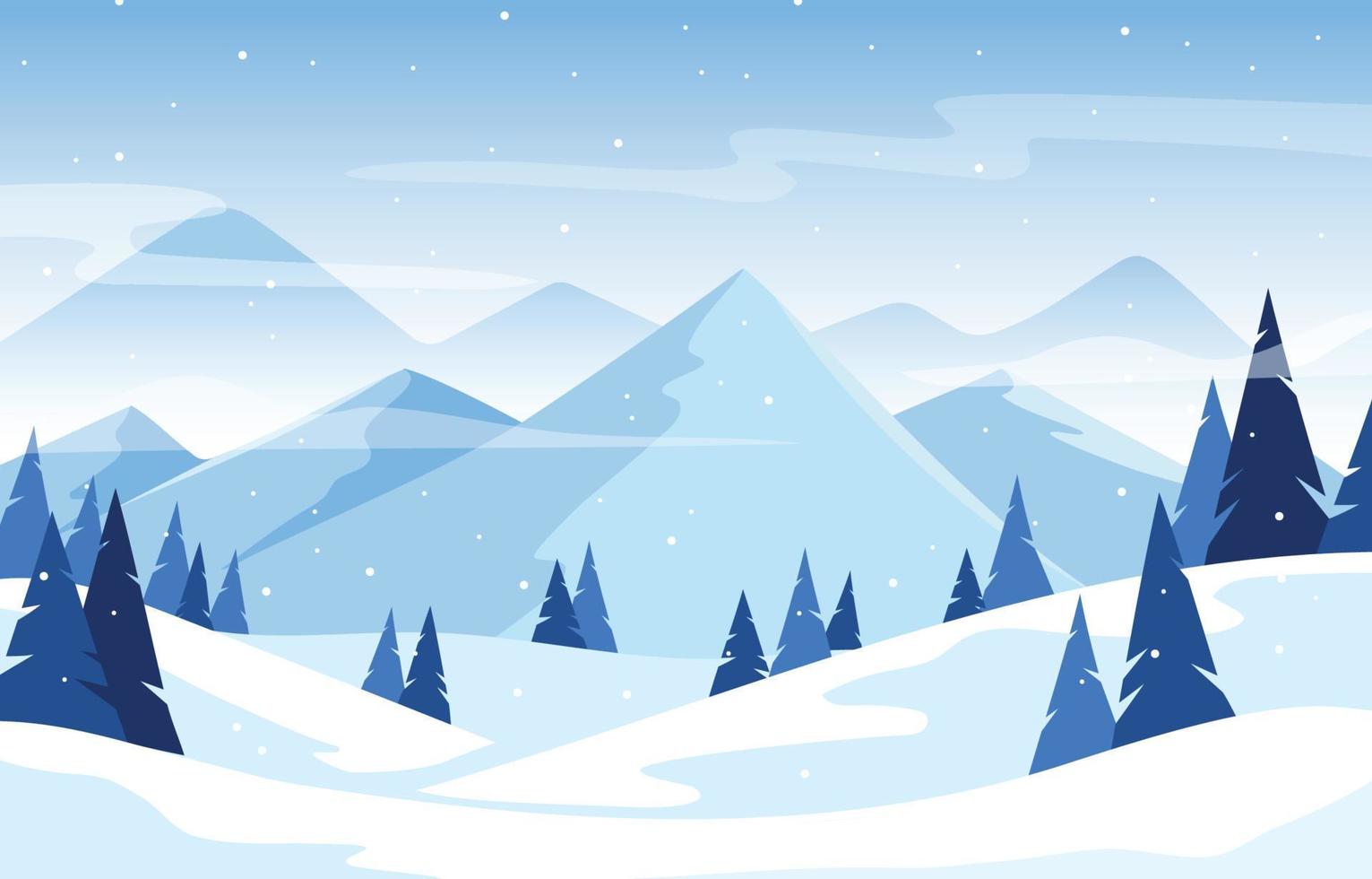 fondo de paisaje de invierno vector