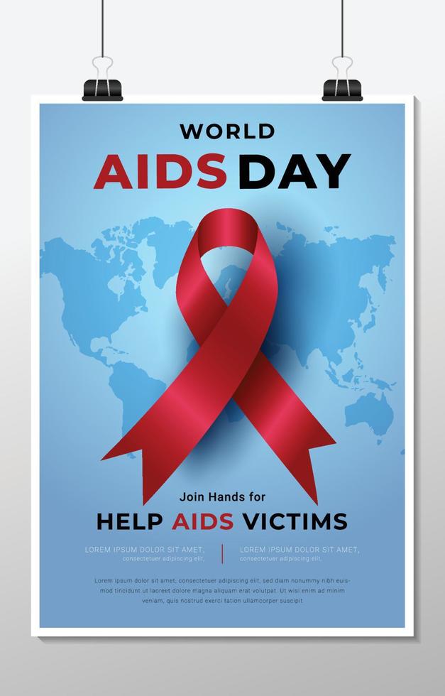 World AIDS Day Event Poster vector