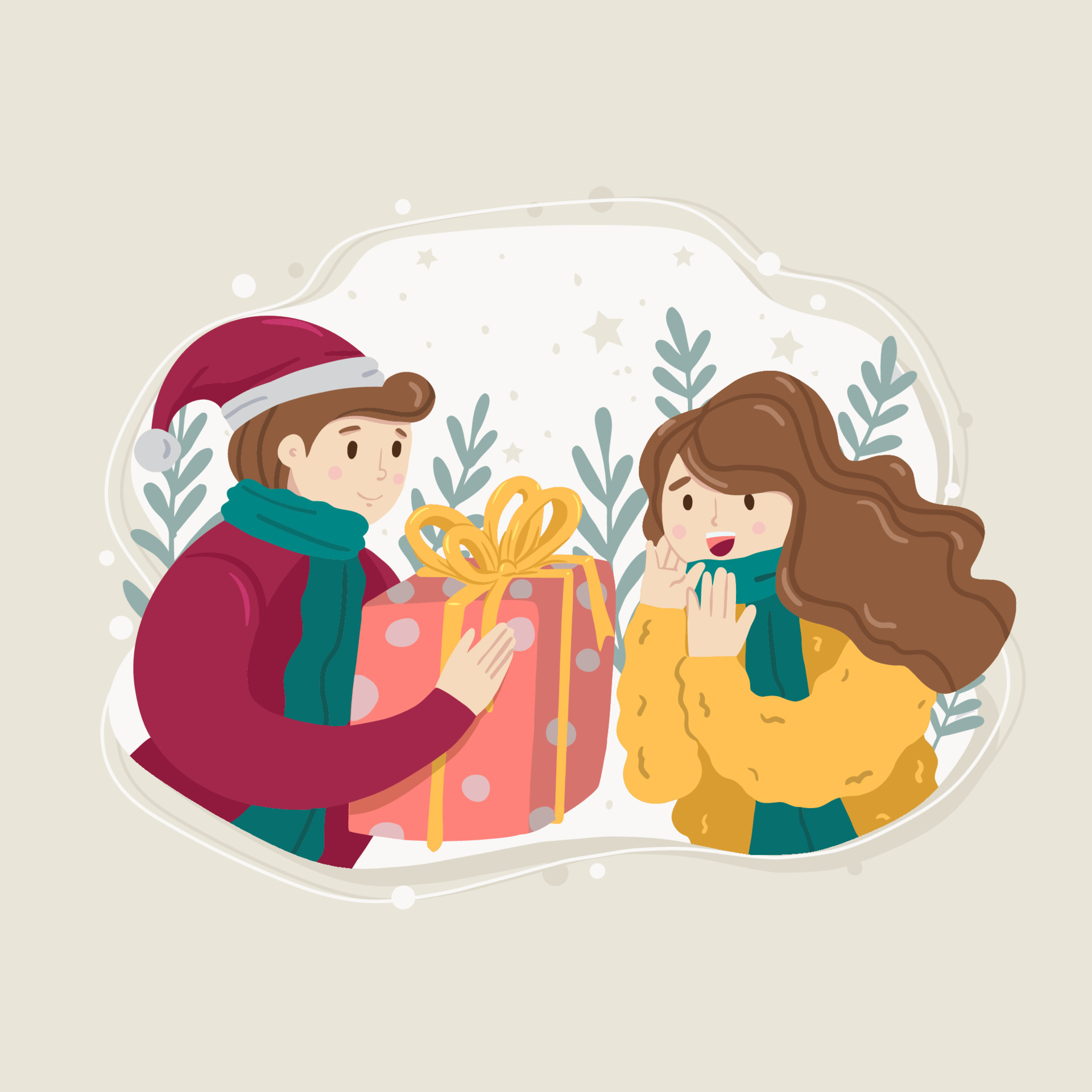 Christmas Gift Exchange 4025939 Vector Art at Vecteezy