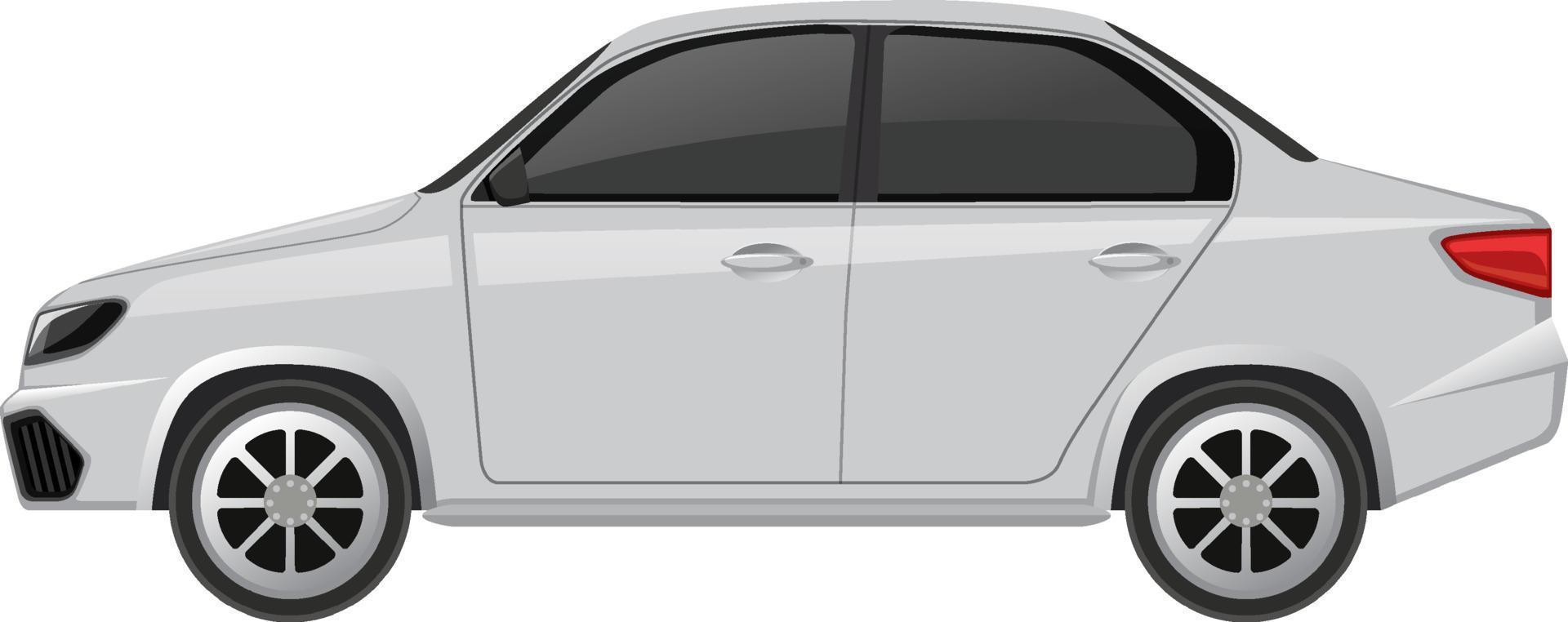 White sedan car isolated on white background vector