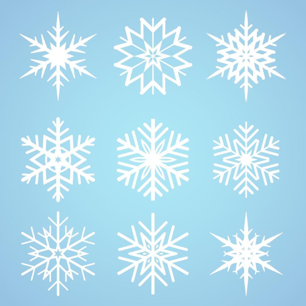 collection of christmas snowflakes vector
