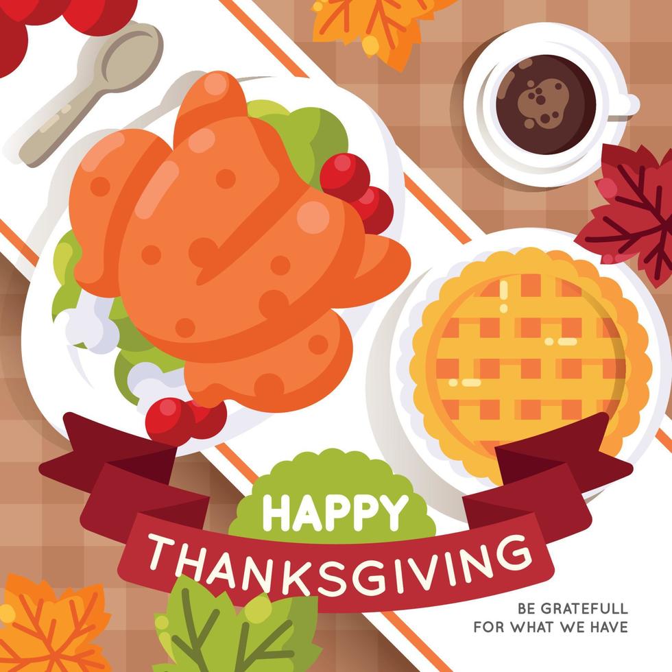 Thanksgiving Dinner Illustration vector