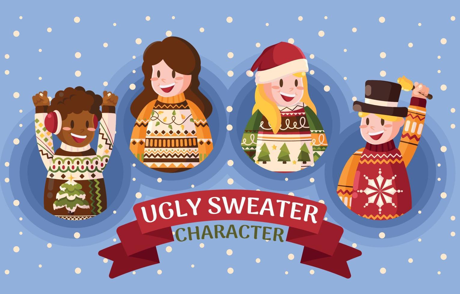 Ugly Sweater Character vector